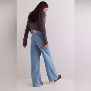 VG Free People We the Free Sheridan Trouser Flare Jeans - Coventry Blue size 27